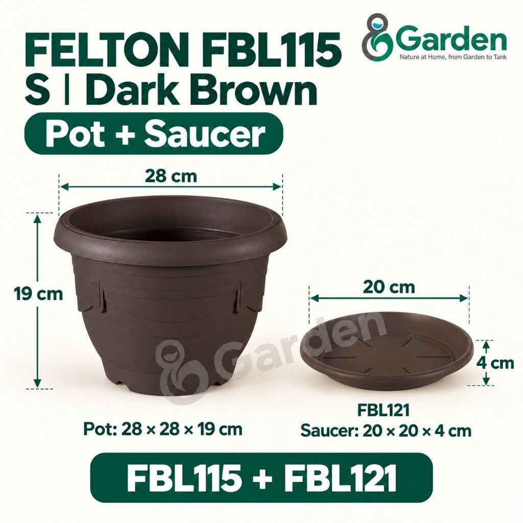 Felton FBL115 Round Plastic Flower Pot 28cm – product guide