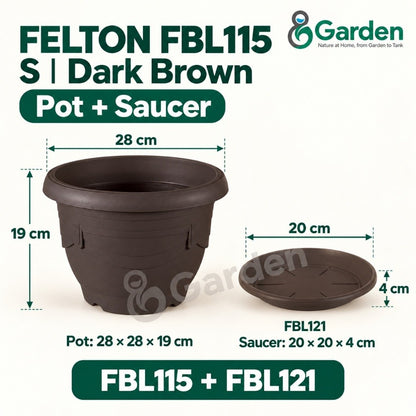 Felton FBL115 Round Plastic Flower Pot 28cm – product guide