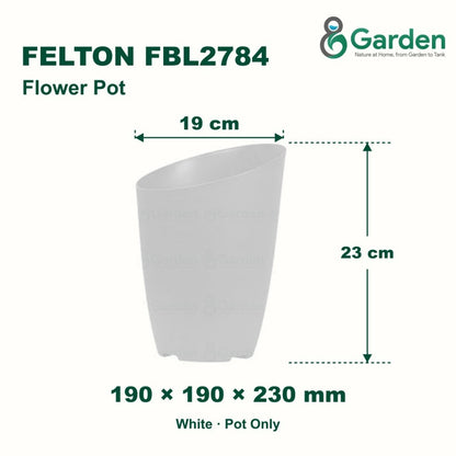 Felton FBL2784 Round Plastic Flower Pot 19cm – product and size guide