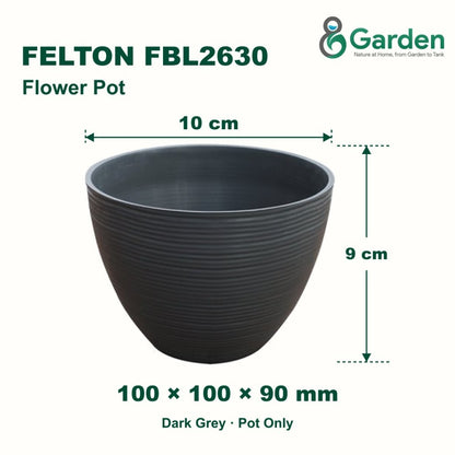 Felton FBL2630 Round Plastic Flower Pot 10cm – product and size guide