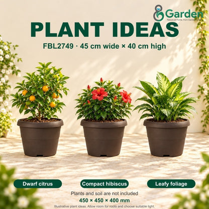 Felton FBL2749 Round Plastic Flower Pot 45cm – product and size guide