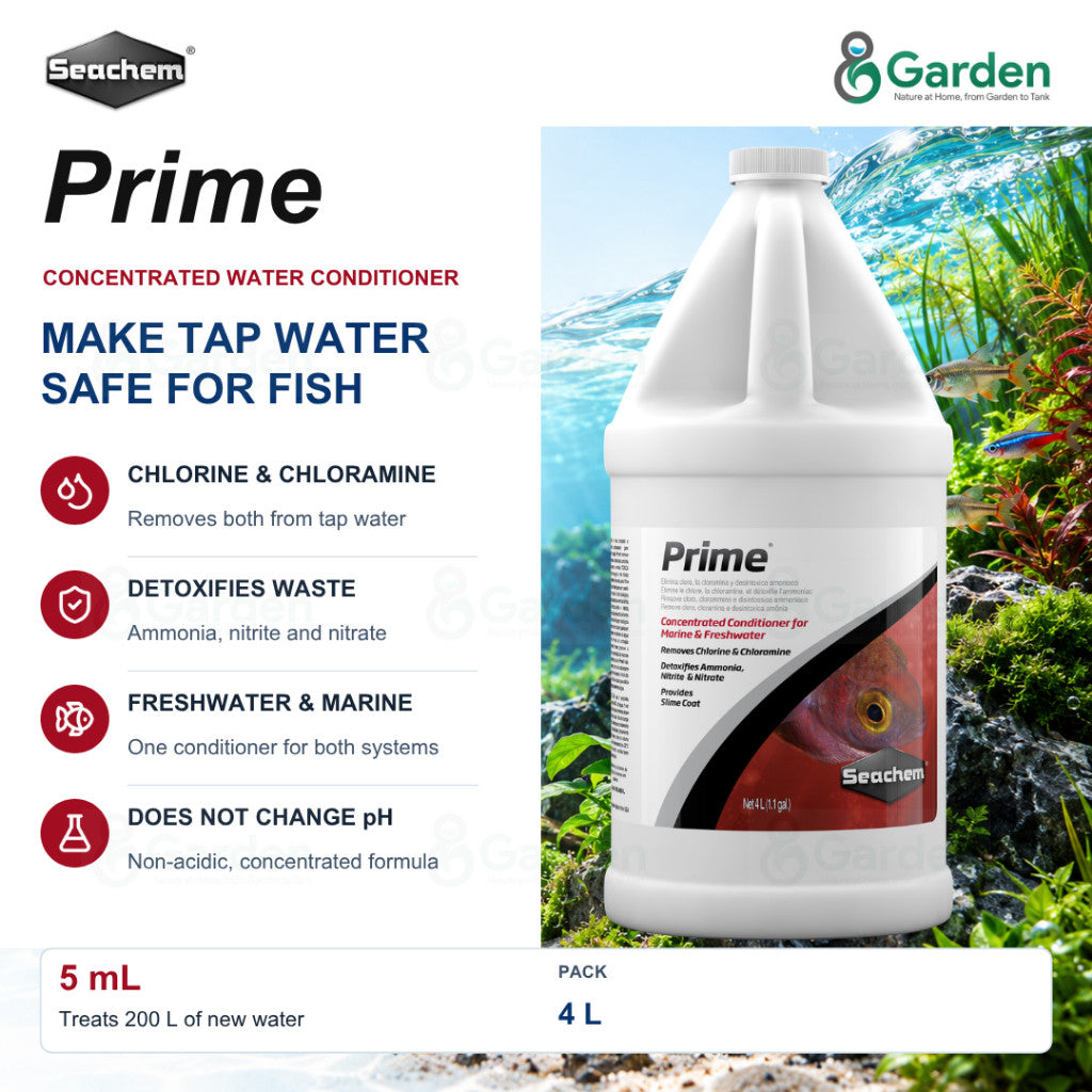 Seachem Prime Aquarium Water Conditioner – 4 L – product information