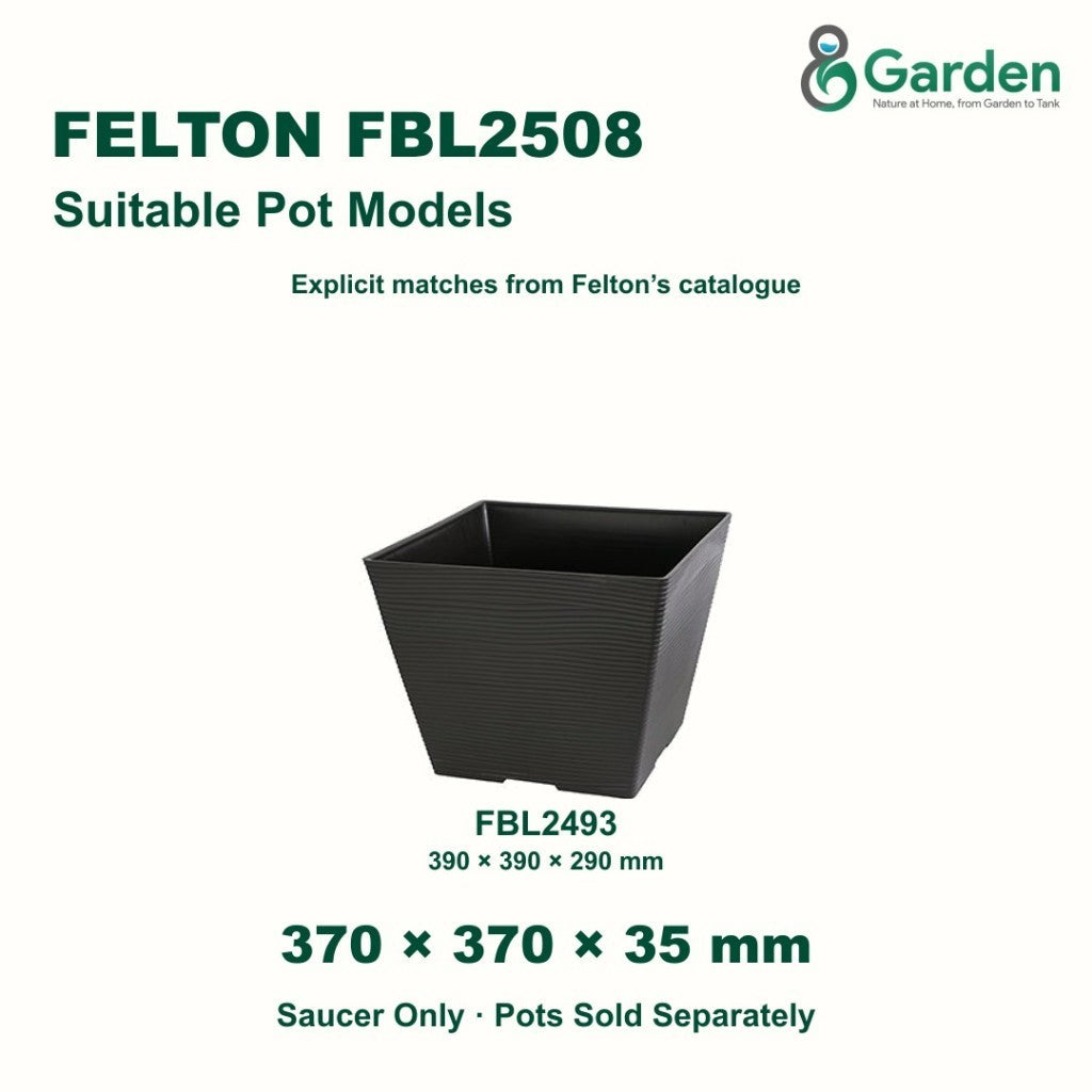 Felton FBL2508 Square Flower Pot Saucer 37cm – product guide