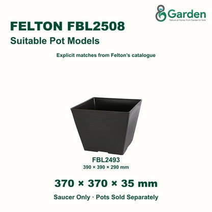 Felton FBL2508 Square Flower Pot Saucer 37cm – product guide