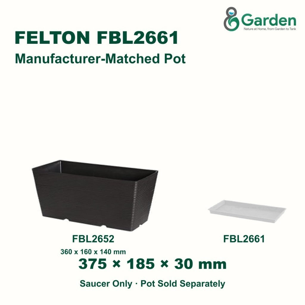 Felton FBL2661 Rectangular Flower Pot Saucer 37.5cm – product guide
