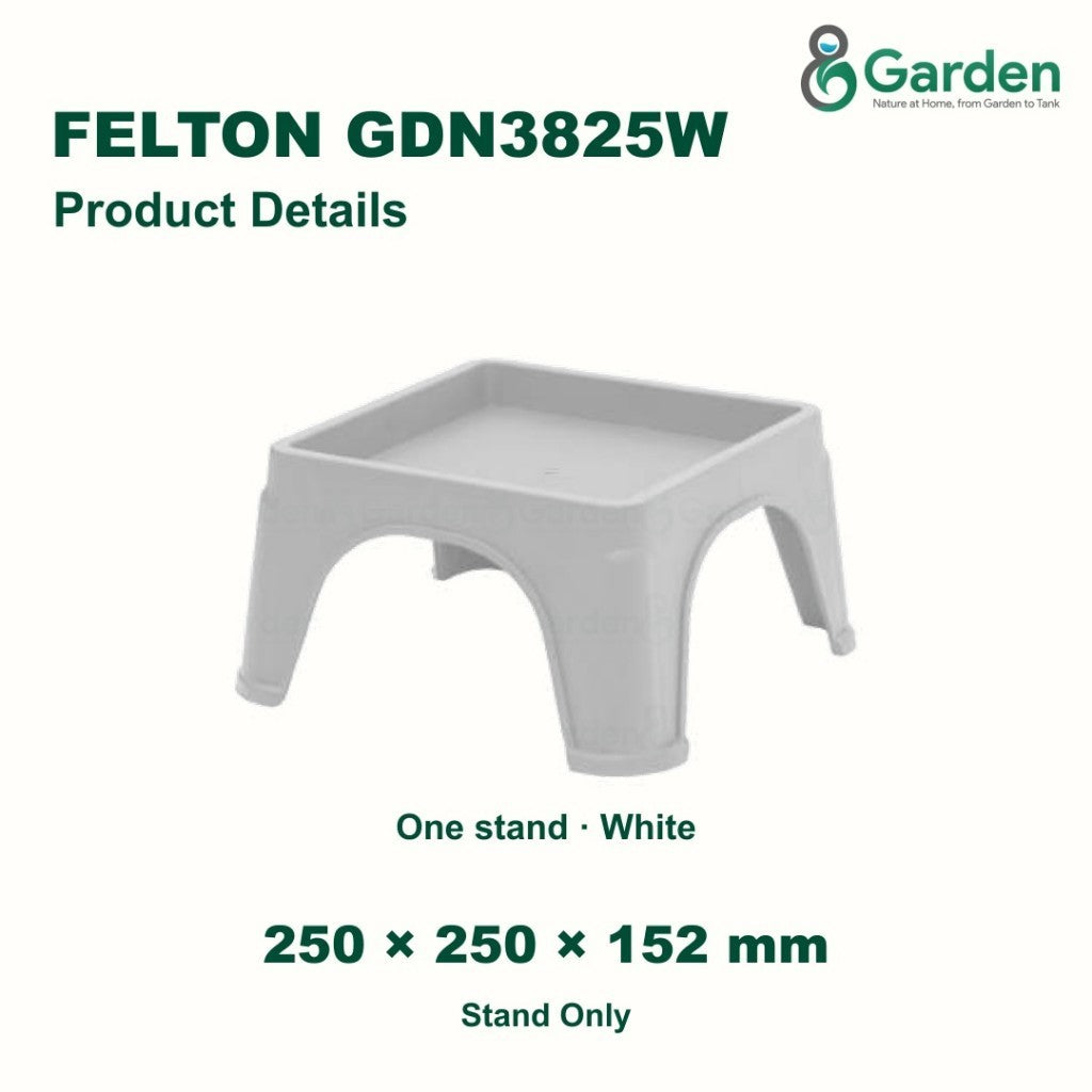 Felton GDN3825W Square Flower Pot Stand 25cm – product guide