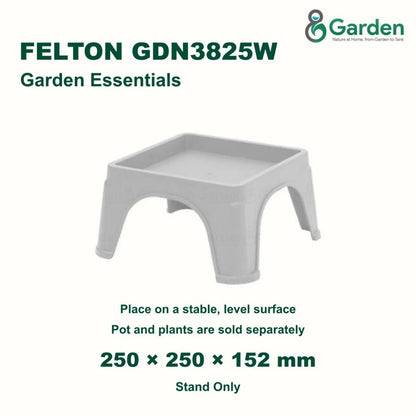 Felton GDN3825W Square Flower Pot Stand 25cm – product guide