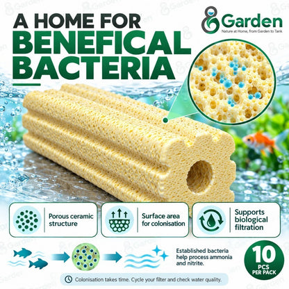 8Garden Ceramic Bio Filter Media – 10 Pieces, Small / Large – product details view 2