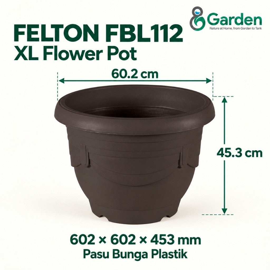 Felton FBL112 Round Plastic Flower Pot 60.2cm – product guide