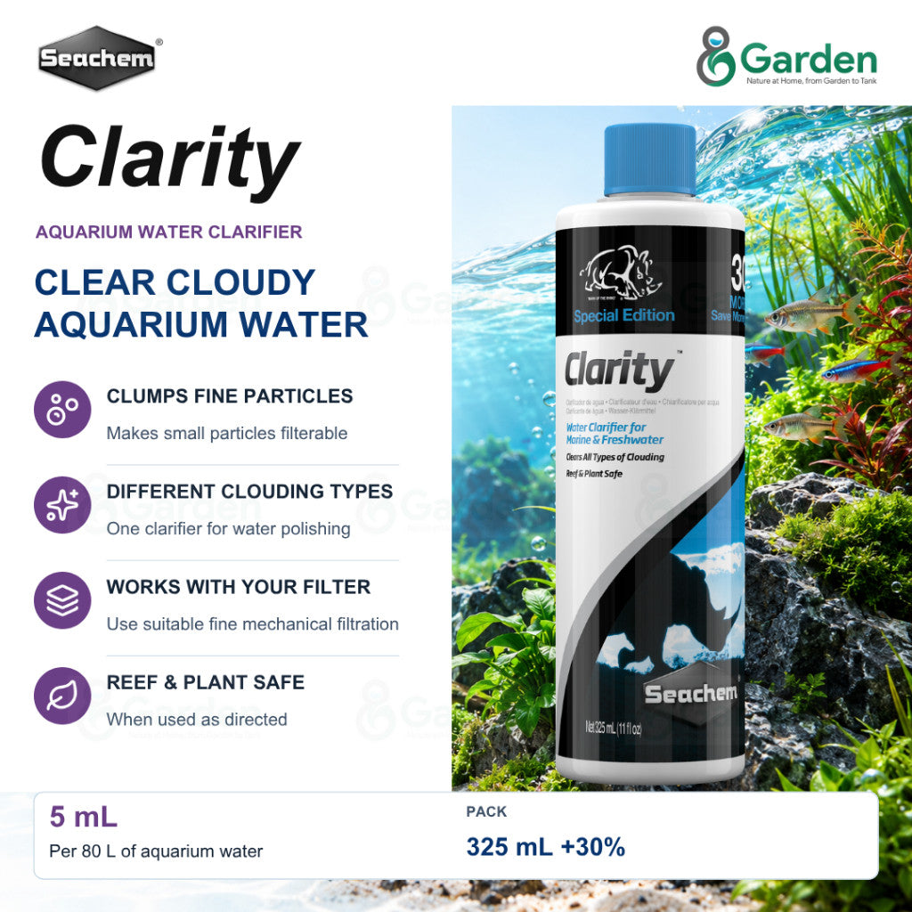 Seachem Clarity Aquarium Water Clarifier – 325 mL – product information