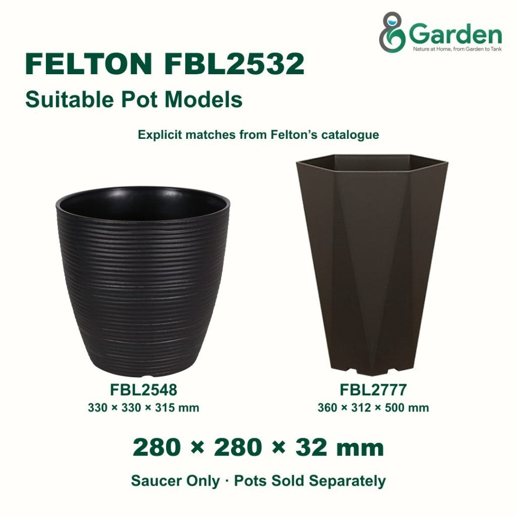 Felton FBL2532 Round Flower Pot Saucer 28cm – product guide