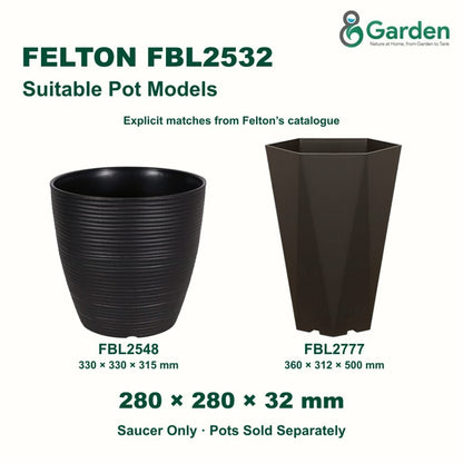Felton FBL2532 Round Flower Pot Saucer 28cm – product guide