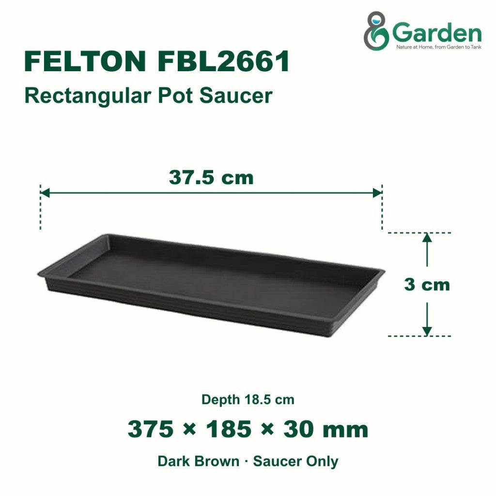 Felton FBL2661 Rectangular Flower Pot Saucer 37.5cm – product guide