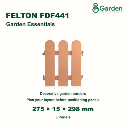 Felton FDF441 Decorative Garden Border Fence – 5 Pieces – product guide