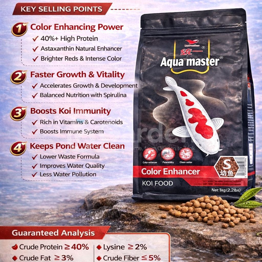 Aqua Master Koi Food – product information graphic 13