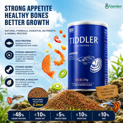 YEE Tiddler Small Fish Food – 0.2 mm / 0.6 mm Pellets – product details view 2
