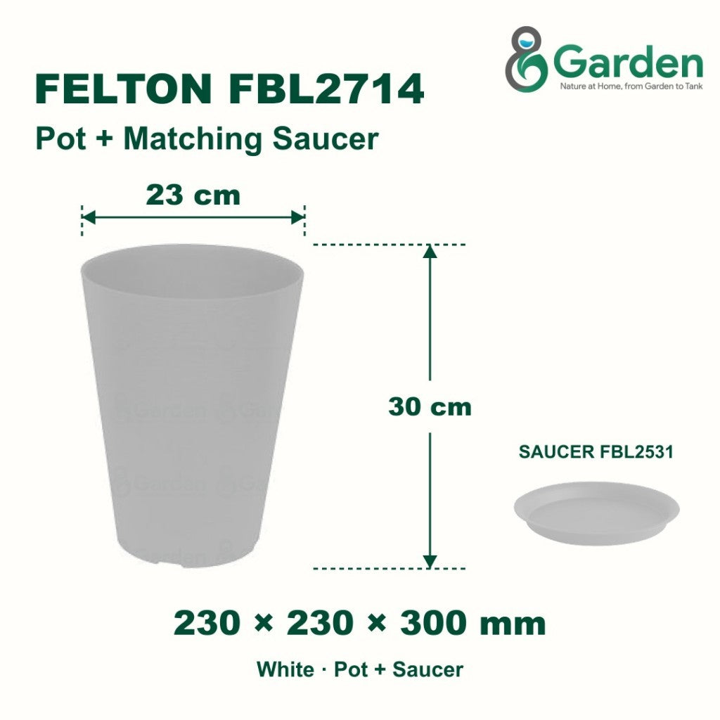 Felton FBL2714 Round Plastic Flower Pot 23cm – product guide