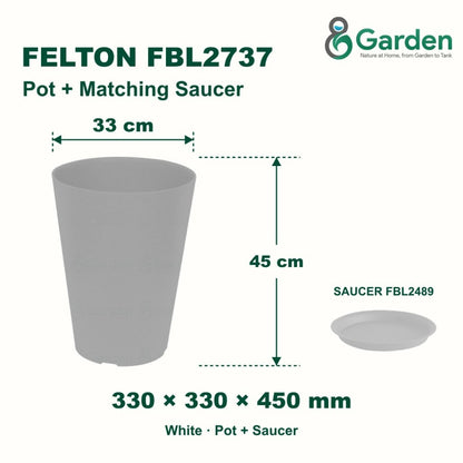 Felton FBL2737 Round Plastic Flower Pot 33cm – product guide