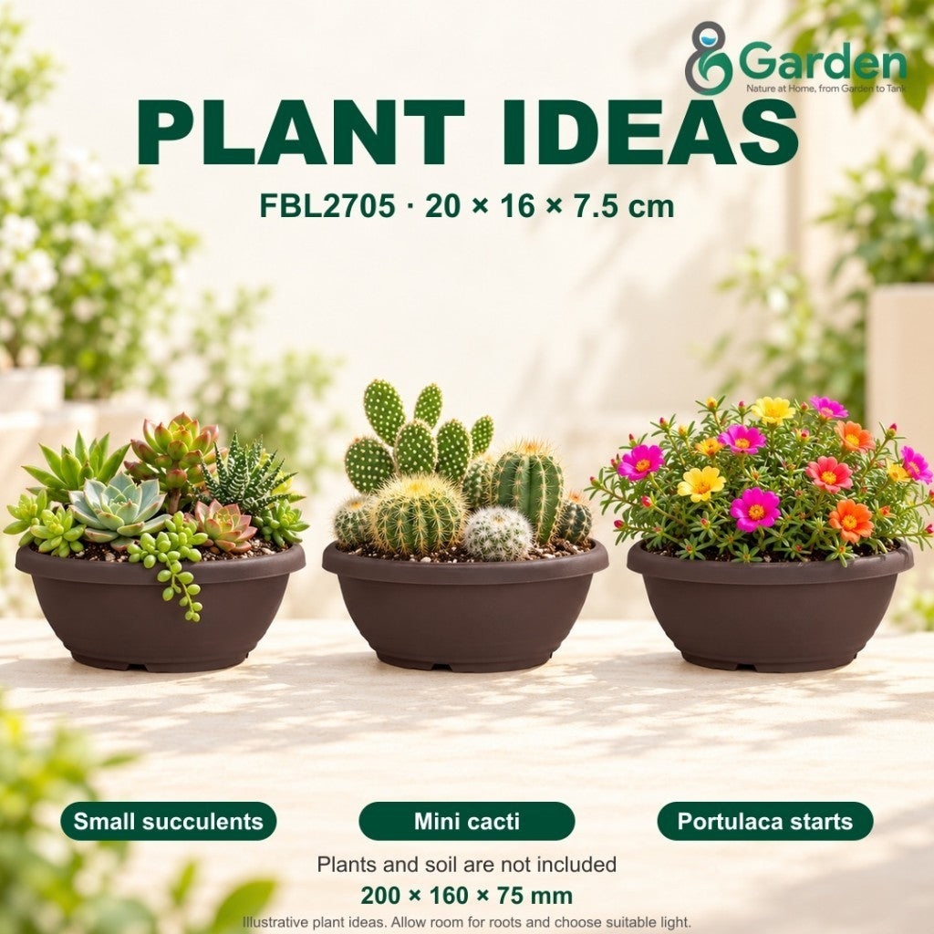 Felton FBL2705 Oval Plastic Flower Pot 20cm – product and size guide