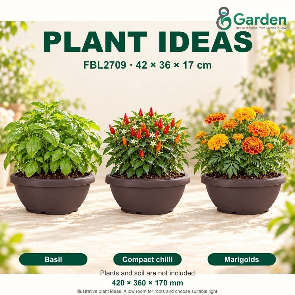 Felton FBL2709 Oval Plastic Flower Pot 42cm – product and size guide