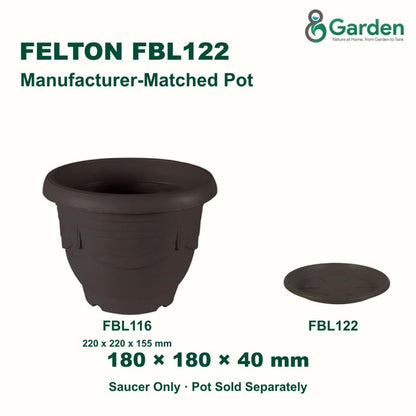 Felton FBL122 Flower Pot Saucer 18cm – product and size guide