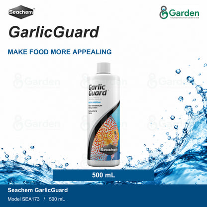 Seachem GarlicGuard Garlic Fish Food Soak – 100 mL / 250 mL / 500 mL – product information