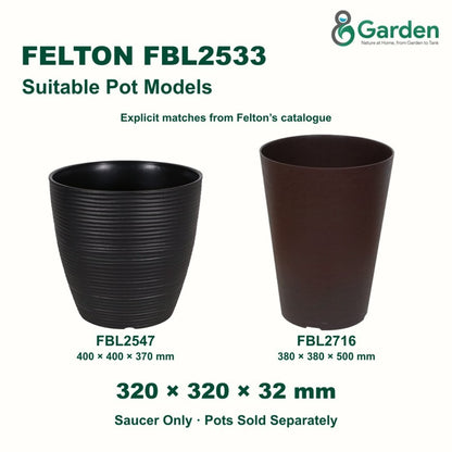 Felton FBL2533 Round Flower Pot Saucer 32cm – product guide