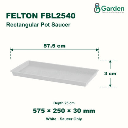 Felton FBL2540 Rectangular Flower Pot Saucer 57.5cm – product guide