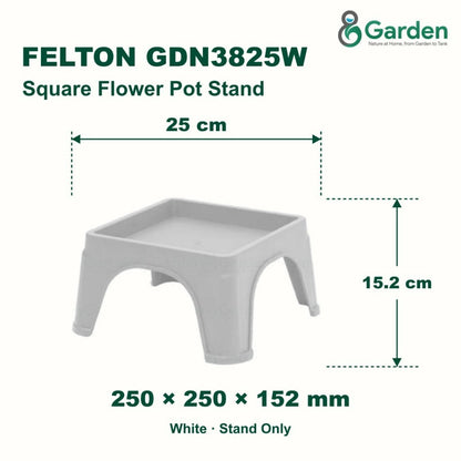 Felton GDN3825W Square Flower Pot Stand 25cm – product guide