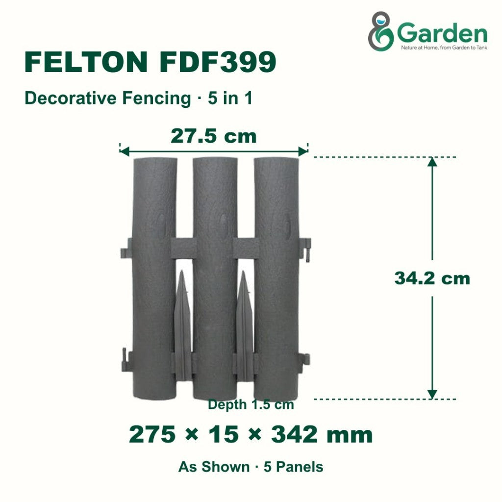 Felton FDF399 Decorative Garden Border Fence – 5 Pieces – product guide