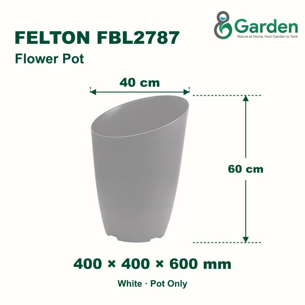 Felton FBL2787 Round Plastic Flower Pot 40cm – product and size guide