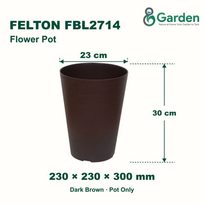 Felton FBL2714 Round Plastic Flower Pot 23cm – product guide