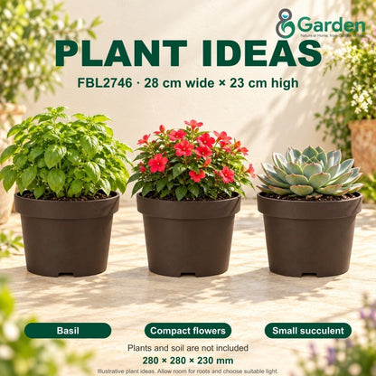 Felton FBL2746 Round Plastic Flower Pot 28cm – product and size guide