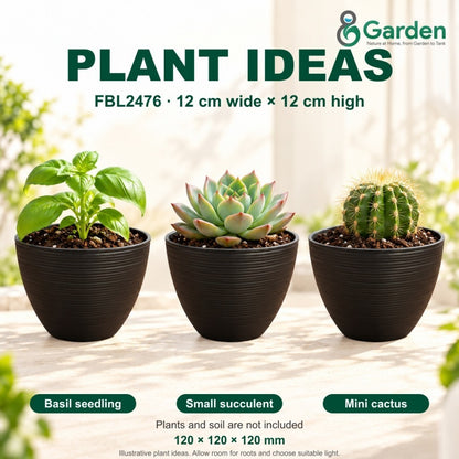 Felton FBL2476 Round Plastic Flower Pot 12cm – product and size guide