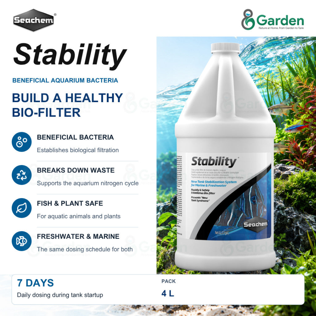 Seachem Stability Aquarium Beneficial Bacteria – 4 L – product information