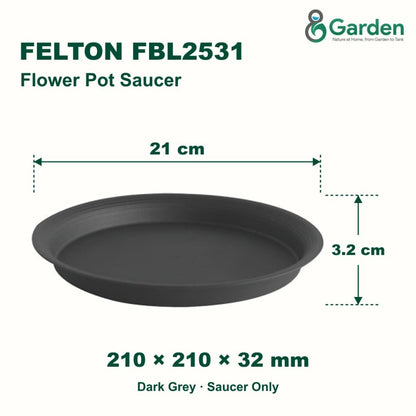 Felton FBL2531 Round Flower Pot Saucer 21cm – product guide
