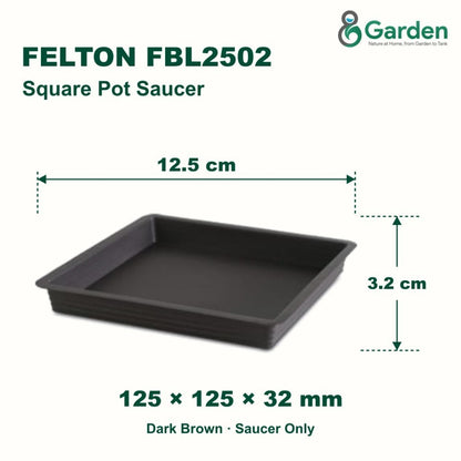 Felton FBL2502 Square Flower Pot Saucer 12.5cm – product guide