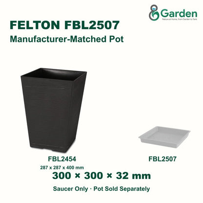 Felton FBL2507 Square Flower Pot Saucer 30cm – product guide