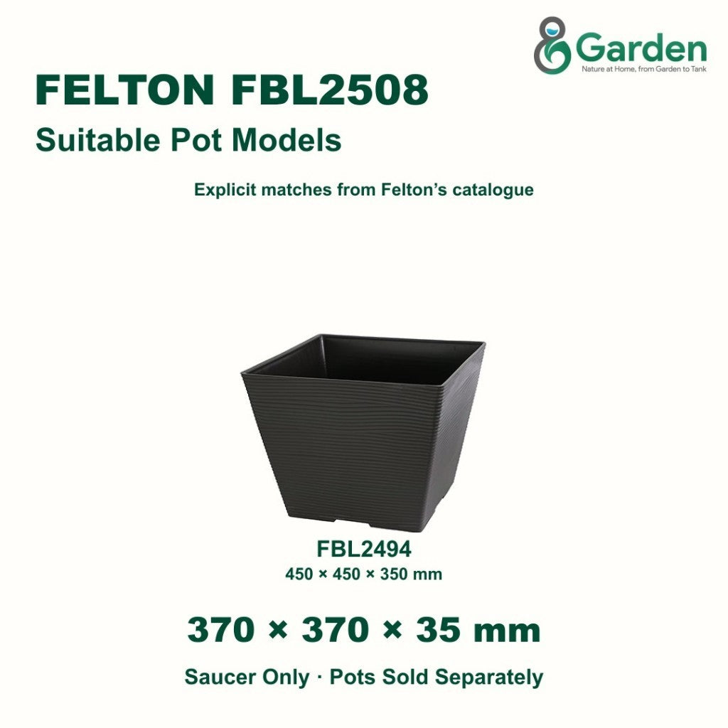Felton FBL2508 Square Flower Pot Saucer 37cm – product guide