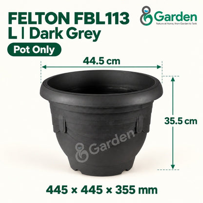 Felton FBL113 Round Plastic Flower Pot 44.5cm – product guide