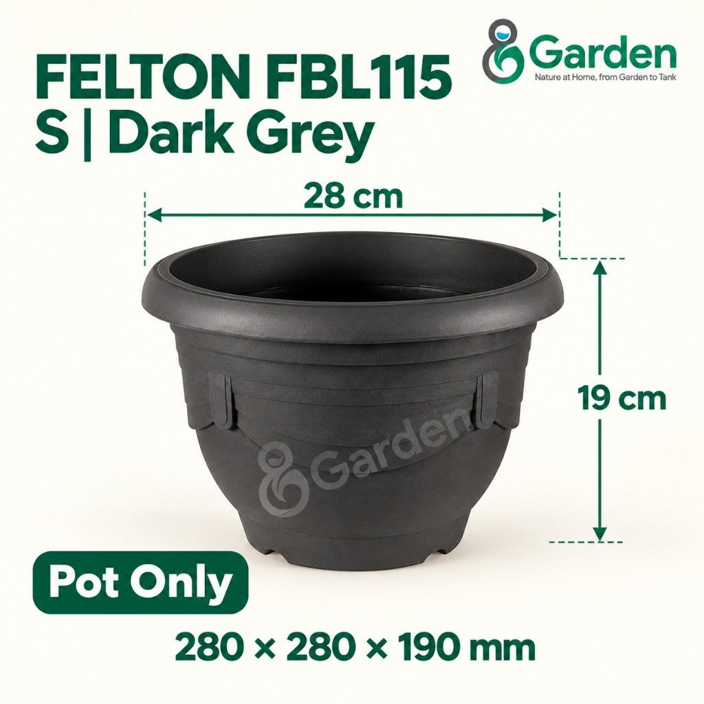 Felton FBL115 Round Plastic Flower Pot 28cm – product guide