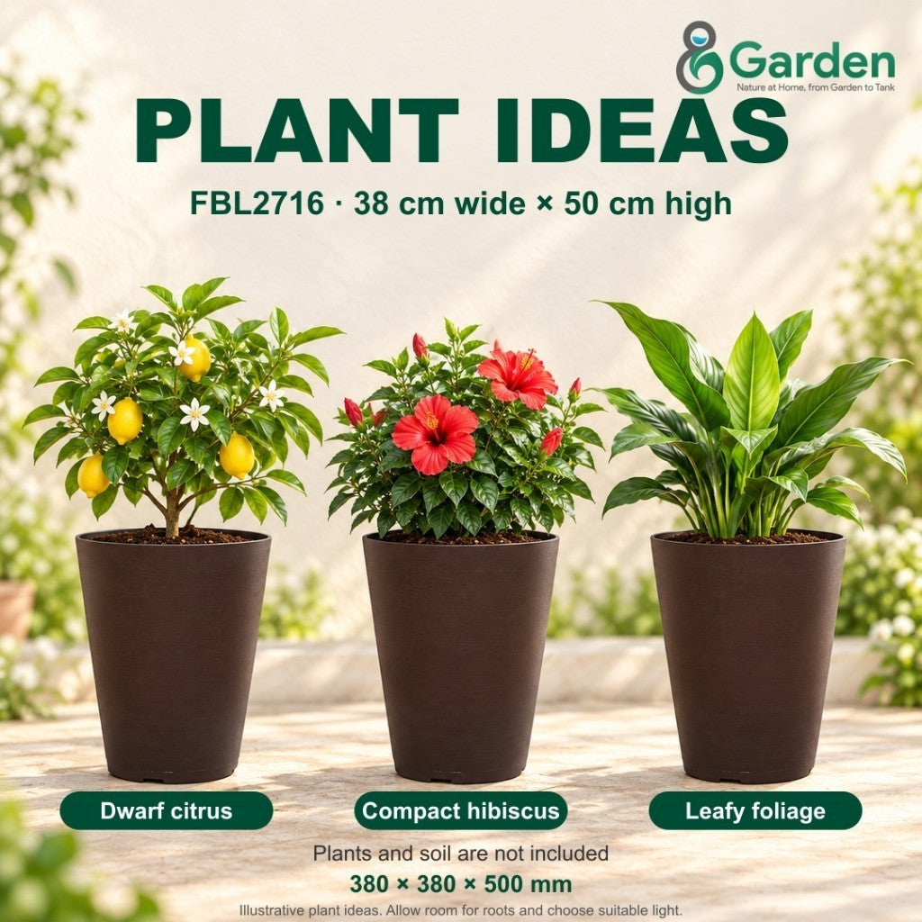 Felton FBL2716 Round Plastic Flower Pot 38cm – product and size guide