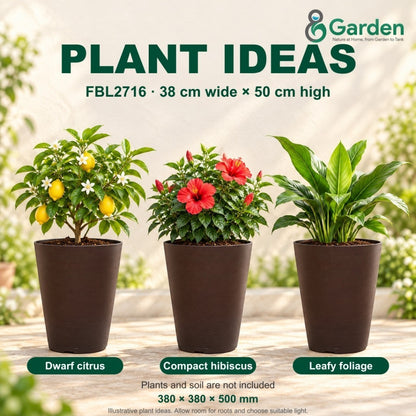 Felton FBL2716 Round Plastic Flower Pot 38cm – product and size guide