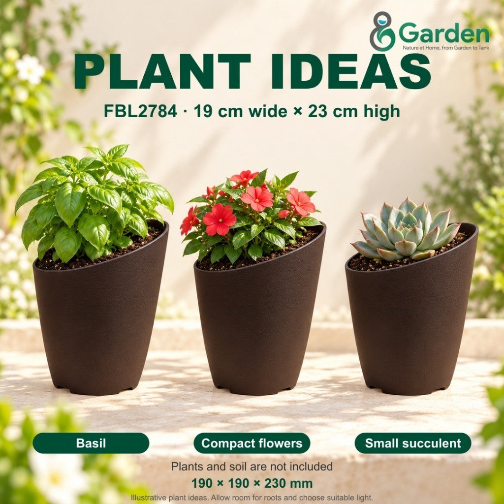 Felton FBL2784 Round Plastic Flower Pot 19cm – product and size guide
