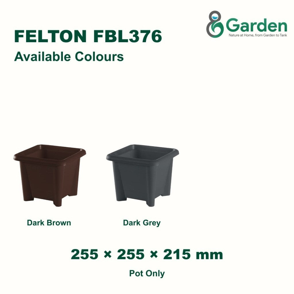 Felton FBL376 Round Plastic Flower Pot 25.5cm – product and size guide