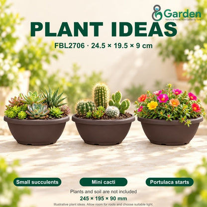 Felton FBL2706 Oval Plastic Flower Pot 24.5cm – product and size guide
