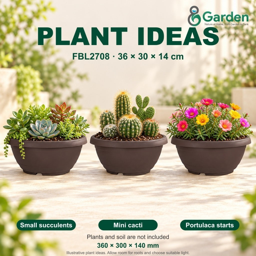 Felton FBL2708 Oval Plastic Flower Pot 36cm – product and size guide