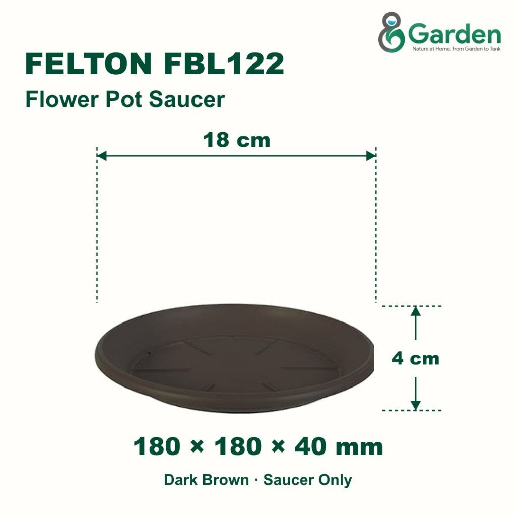 Felton FBL122 Flower Pot Saucer 18cm – product and size guide