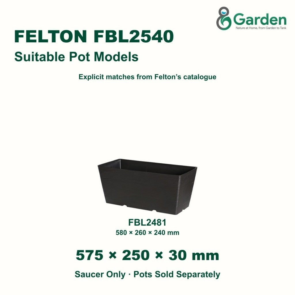Felton FBL2540 Rectangular Flower Pot Saucer 57.5cm – product guide