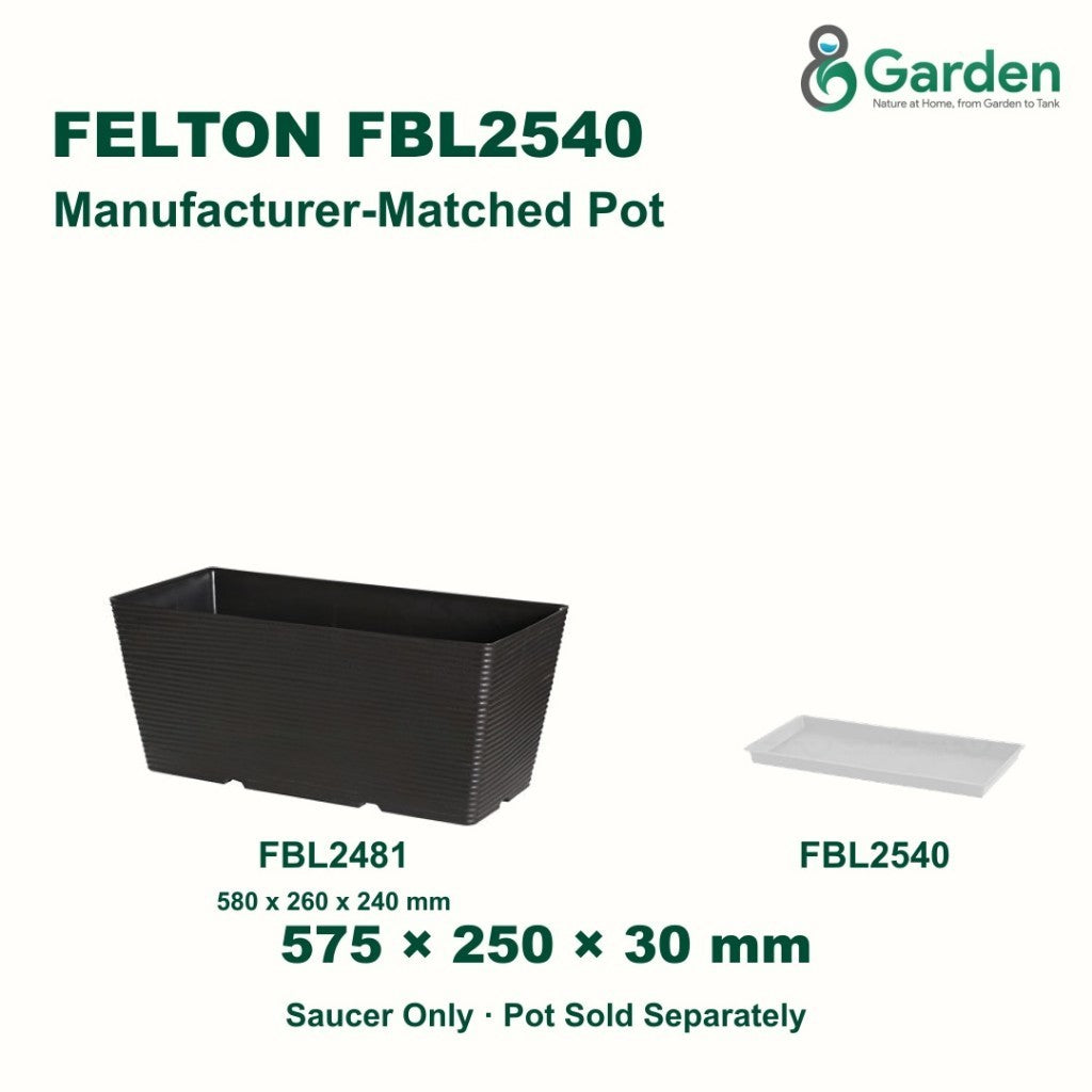 Felton FBL2540 Rectangular Flower Pot Saucer 57.5cm – product guide